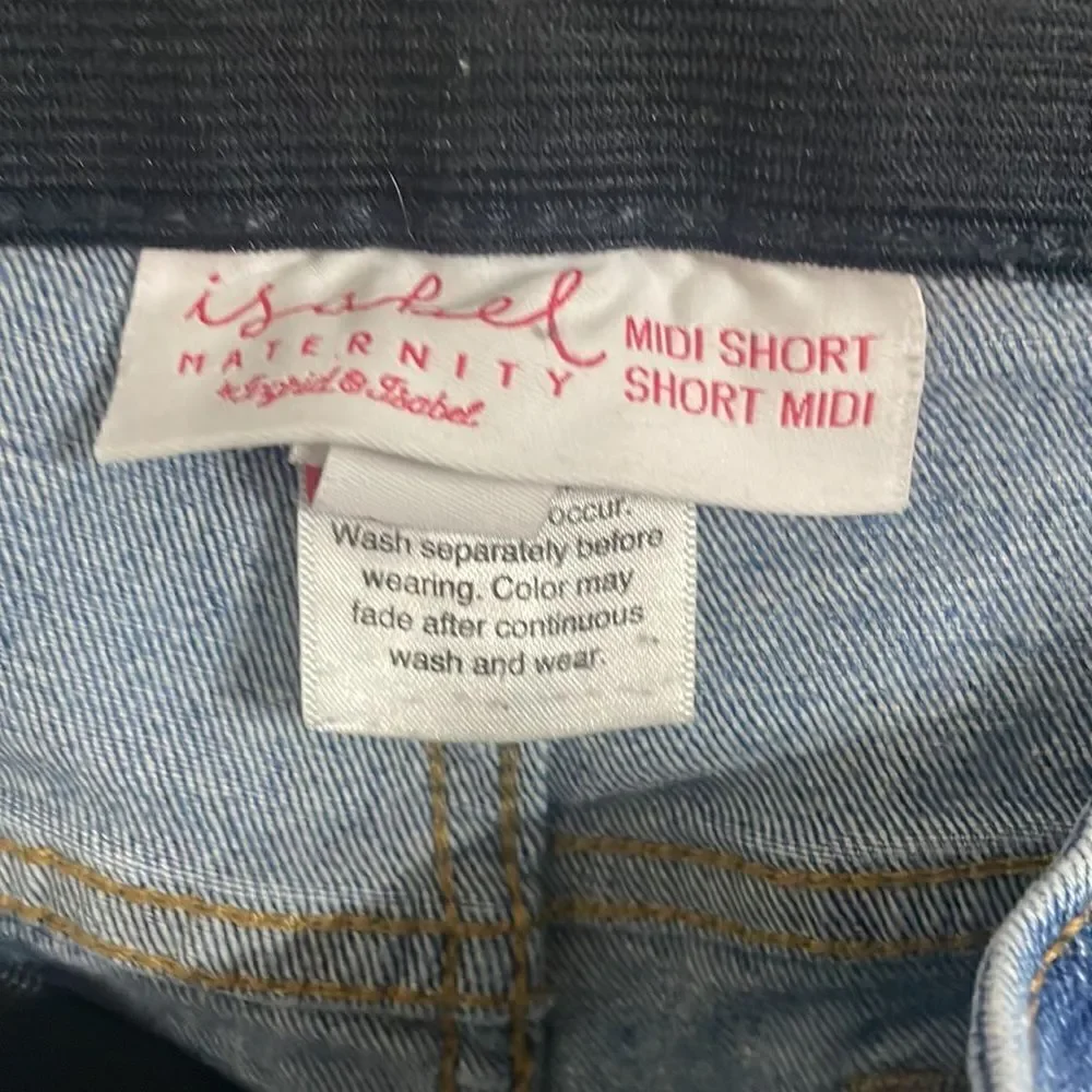 Ingrid and Isabel maternity denim shorts